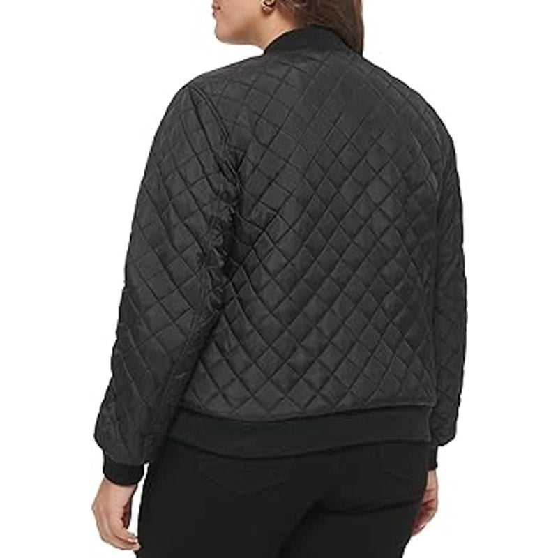 Levi's Women's Diamond Quilted Bomber Jacket in Black