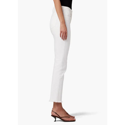 JOE'S JEANS THE LARA MID RISE CIGARETTE ANKLE VINTAGE STRETCH WHITE