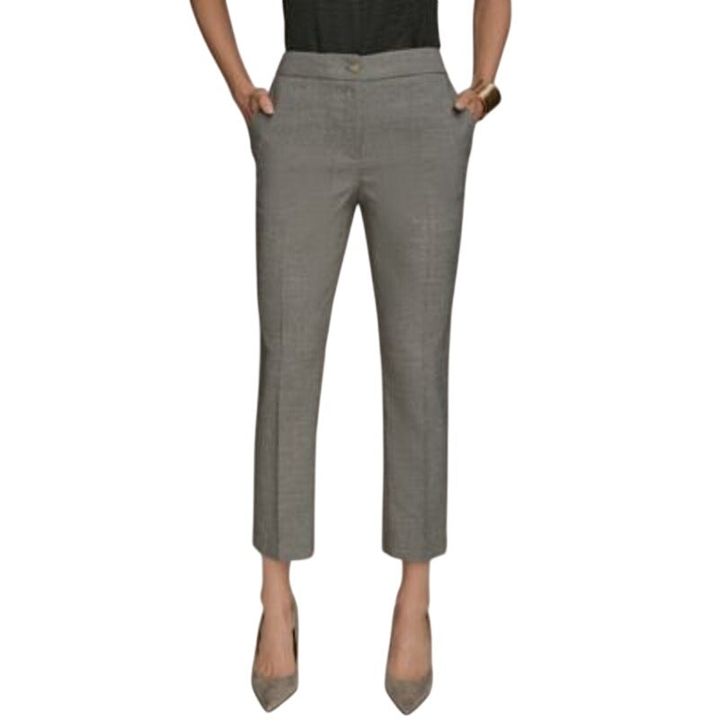 Donna Karan New York Women's Slim-Leg Ankle Pants in Heather Iron Gray Multi