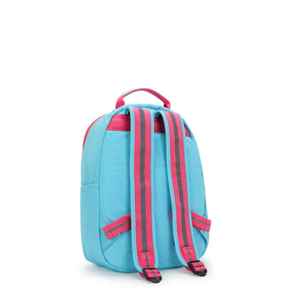 Kipling Women's Seoul Large 15" Laptop School Backpack in Blue Sea Combo