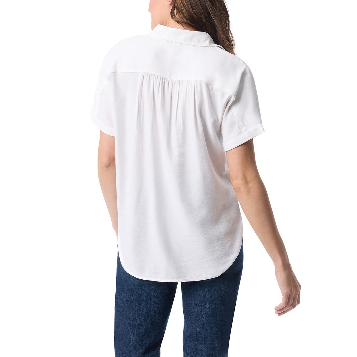 Gloria Vanderbilt Women's Daisy Collared Top in White