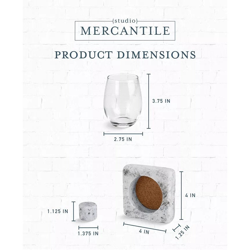 Studio Mercantile Wine Chiller Coaster And Glasses Set