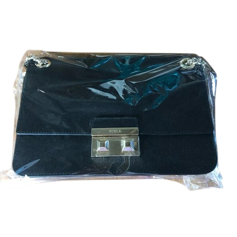 Furla Black Leather Crossbody Bag w/ Gold Hardware, NWT $398