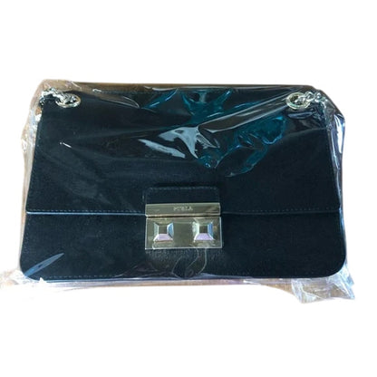Furla Black Leather Crossbody Bag w/ Gold Hardware, NWT $398