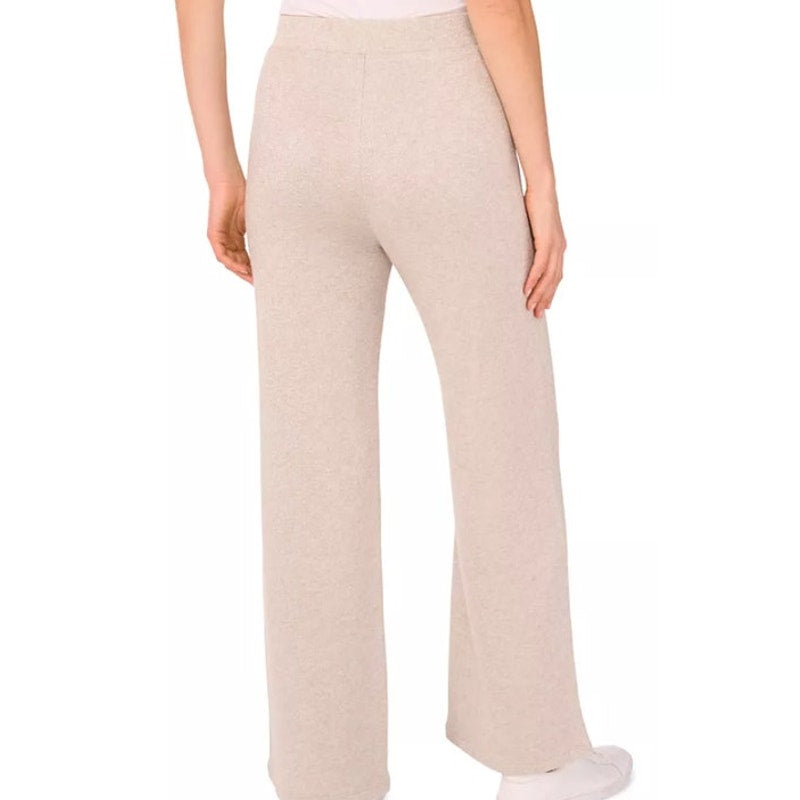 Vince Camuto Women's Brushed Knit Wide-Leg Pants in Dusty Oatmeal Tan
