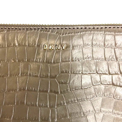 DKNY Tan Alligator Print Leather Crossbody Bag, Gold Hardware