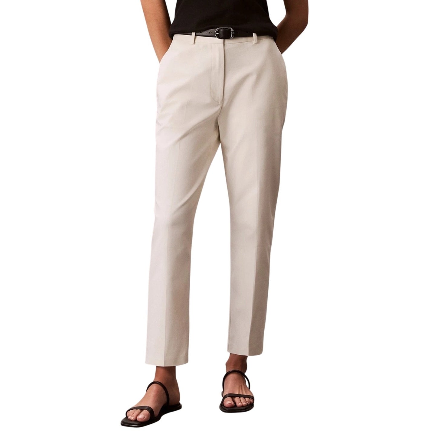 Calvin Klein Women's Straight-Leg Pants in Tofu Cream