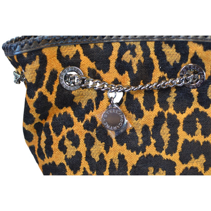 Stella McCartney Women's "Falabella" Shoulder Bag in Leopard Jacquard Tan