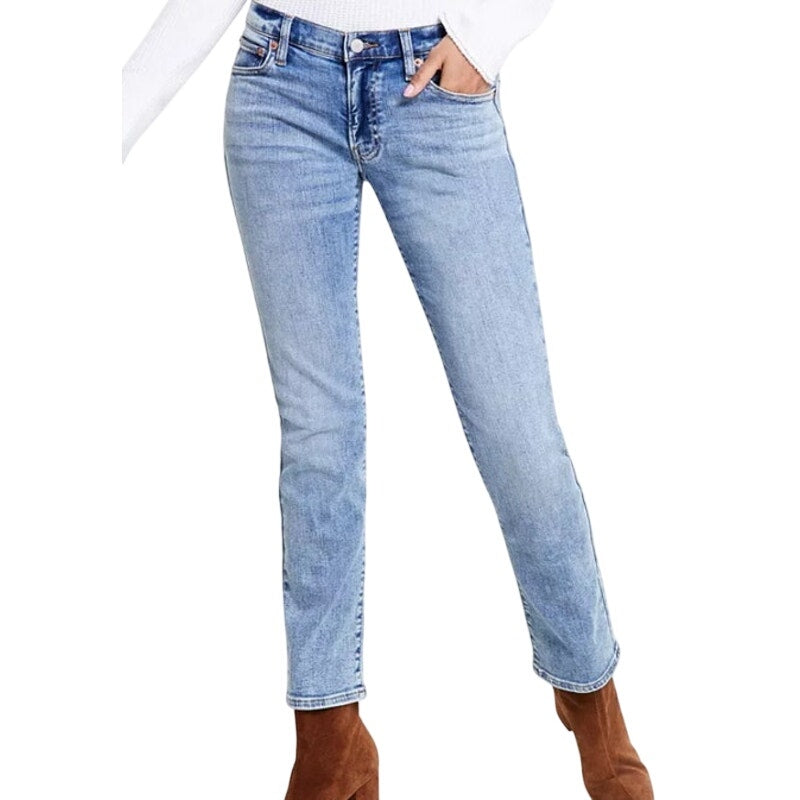 Lucky Brand "Sweet 'N Straight" Straight-Leg Jeans in Light Blue Lyric Wash