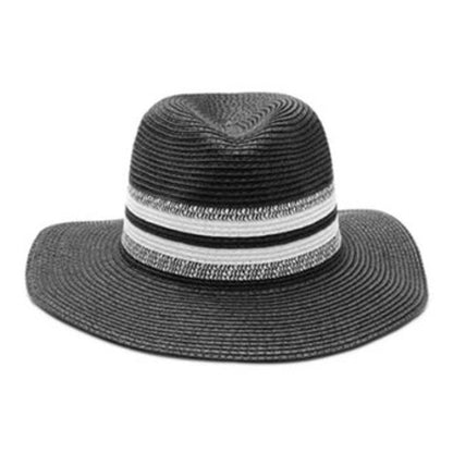 INC International Concepts Ladies Black & White Adjustable Band Sun Hat, OS