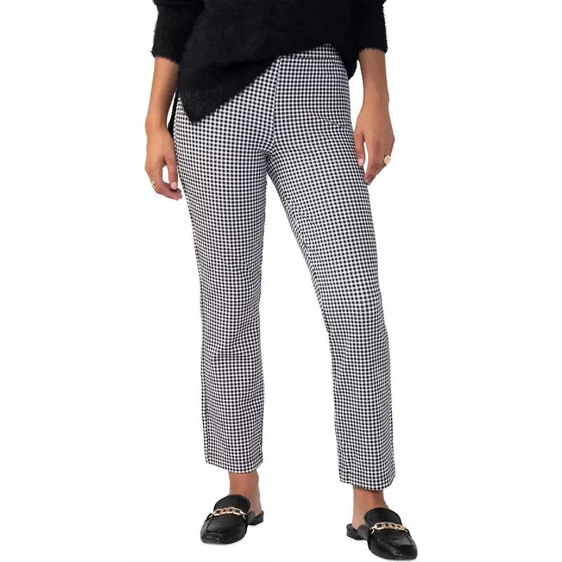 Sanctuary Women's Carnaby Cropped Pants Black White Check