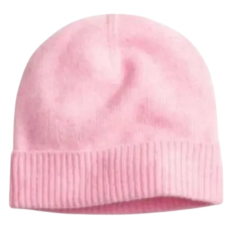 Charter Club 100% Cashmere Cuffed Beanie in Bubblegum Heather Pink