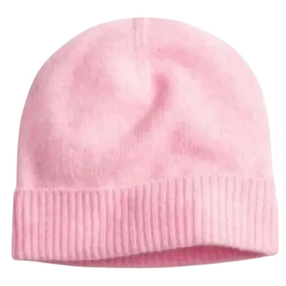 Charter Club 100% Cashmere Cuffed Beanie in Bubblegum Heather Pink