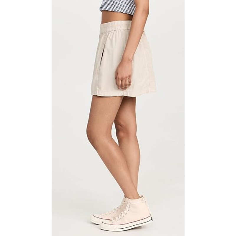 Free People Women's Get Free Poplin Tan Pull On Shorts