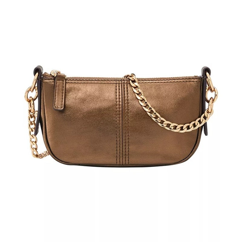 Fossil "Jolie" Mini Crossbody Bag in Bronze Brown