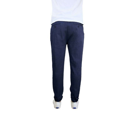 Galaxy By Harvic Men's Basic Stretch Twill Joggers In Navy