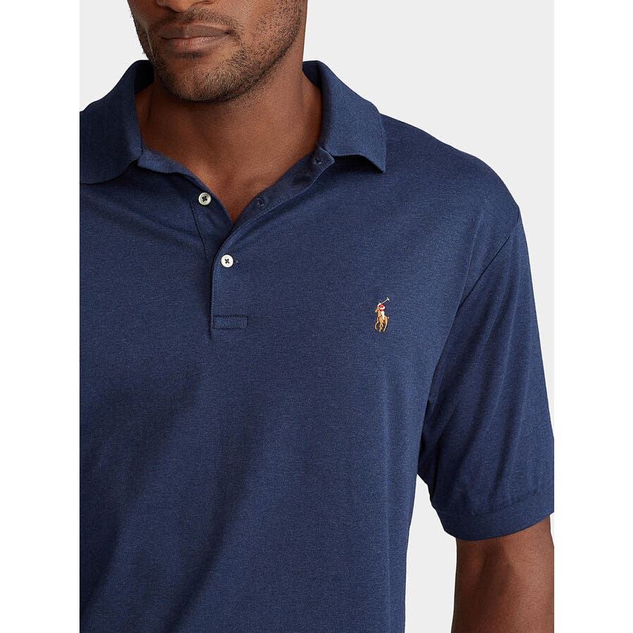 POLO RALPH LAUREN Knit Polo-Shirt with Pony Logo In Spring Navy