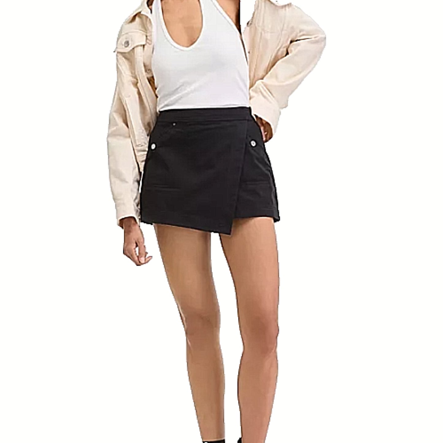 On 34th Women's Wrap-Front Skort in Deep Black
