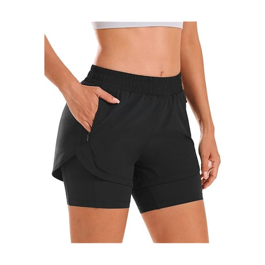 Ideology Solid Black Athletic Shorts w/ Pockets & Built In Spandex, Size S, NWT!