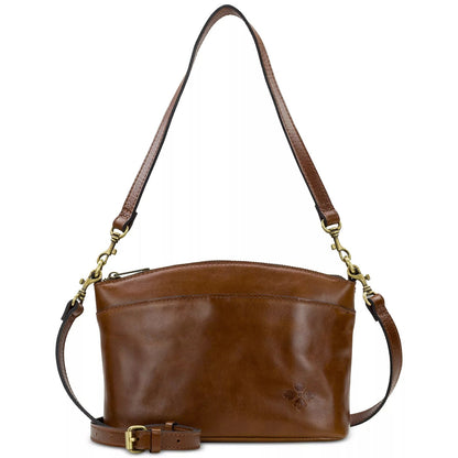 Patricia Nash Arlee Small Leather Crossbody Bag In Cognac