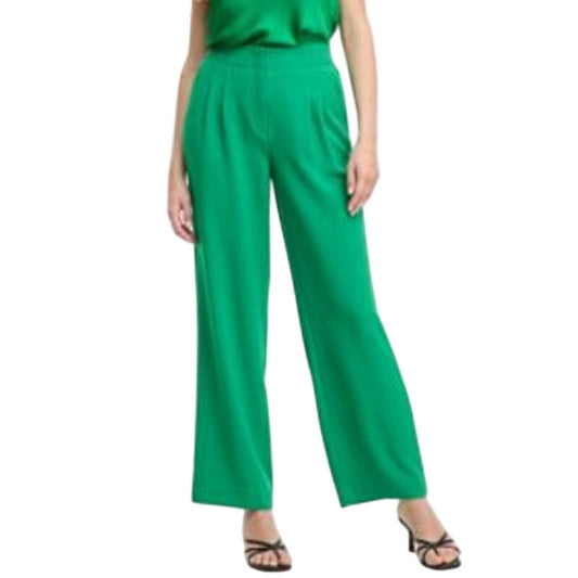 Bar III Women's High-Rise Pleated-Front Dress Pants in Green Chili