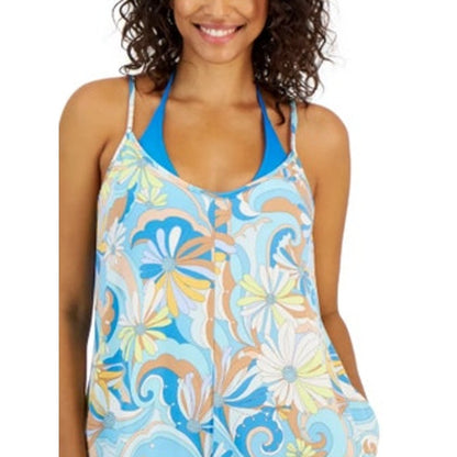 J. Valdi Women's Floral-Print Flowy Cover-Up Jumper
