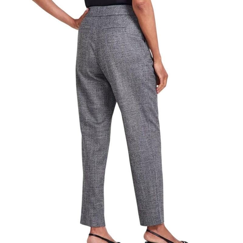 INC International Concepts Women's High-Rise Pleated Pants in Tweed Plaid Print
