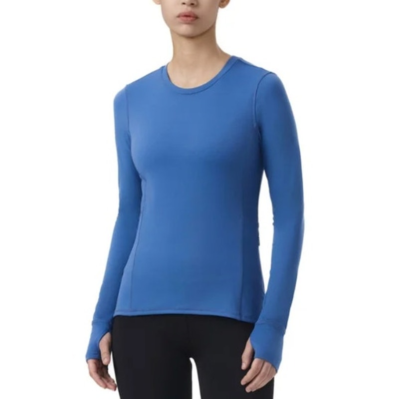 Spyder Active Ladies Blue Long Sleeve Top w/ Pockets & Thumb Holes, Size Medium