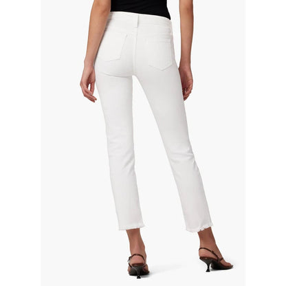 JOE'S JEANS THE LARA MID RISE CIGARETTE ANKLE VINTAGE STRETCH WHITE