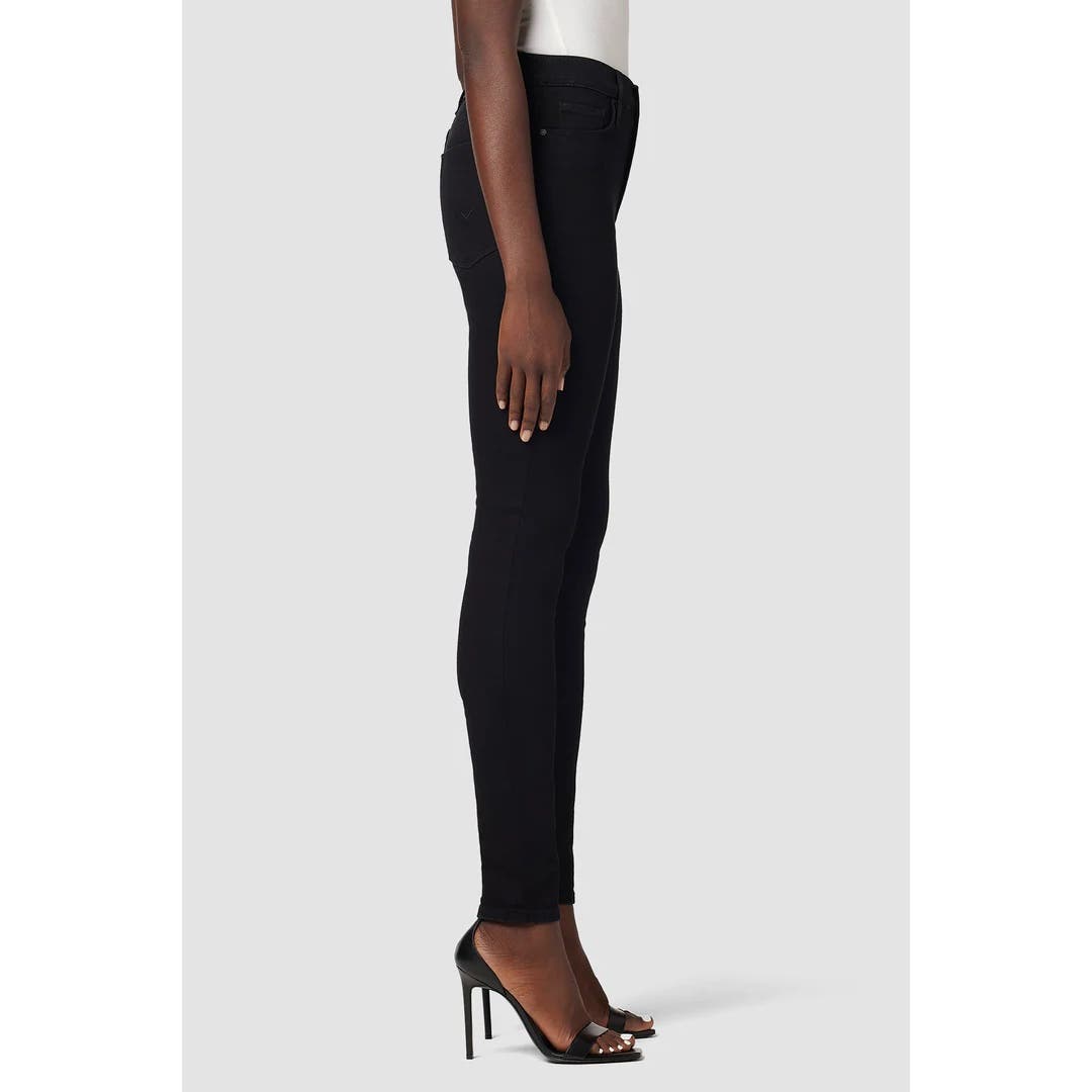 Hudson Barbara High-Rise Super Skinny Jean Black, Size 25