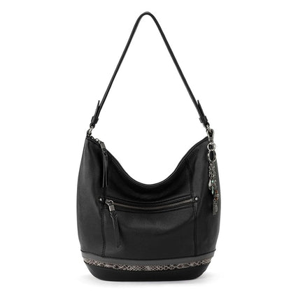 The Sak Women's "Sequoia" Hobo Bag in Black Snake Block