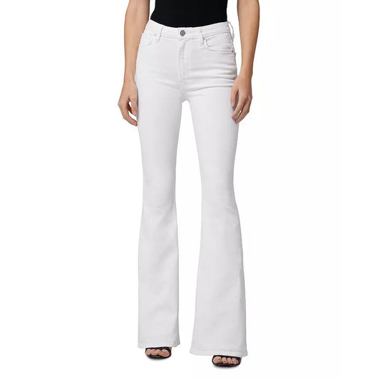 Hudson Holly High Rise Flared Jeans in White Horse