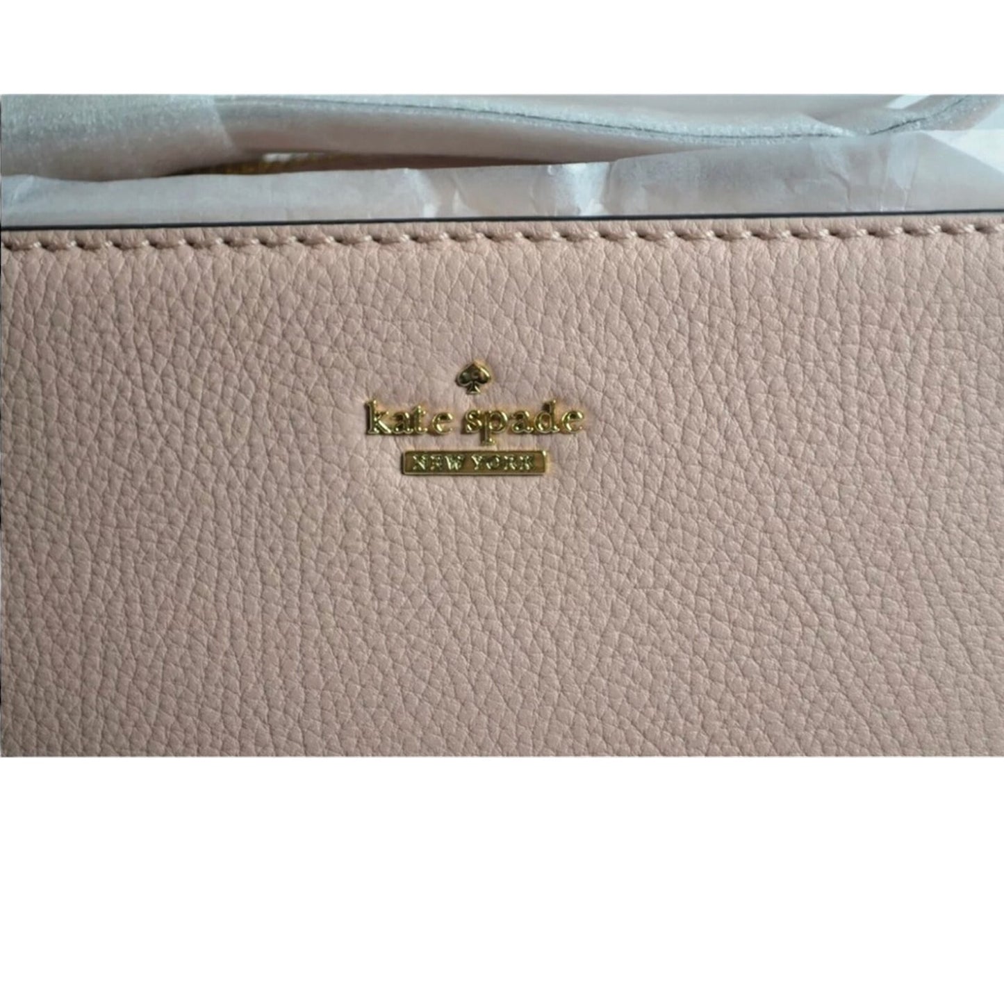 Kate Spade “Kingston Drive” Pale Pink Leather Crossbody Bag, Gold Hardware