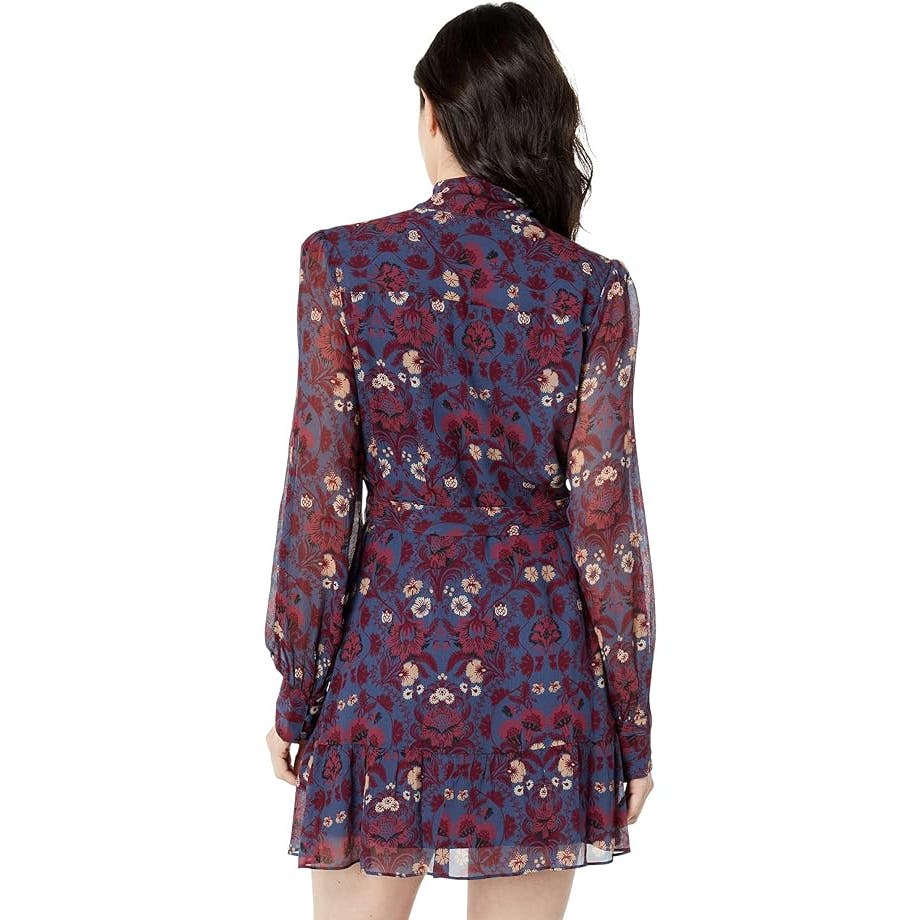 Paige Vittoria Floral Pure Silk Dress Amethyst Multi, Size Small