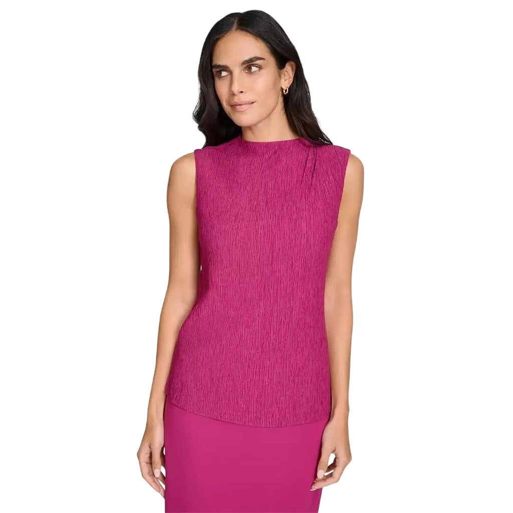 Calvin Klein Women's Crewneck Sleeveless Top in Mulberry Purple