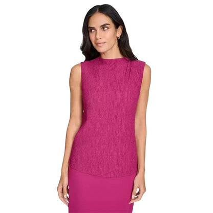 Calvin Klein Women's Crewneck Sleeveless Top in Mulberry Purple