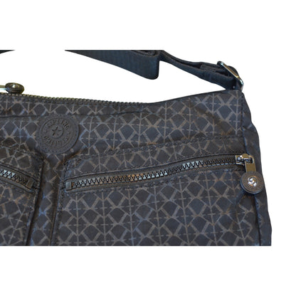 Kipling "Izellah" Medium Across Body Shoulder Bag in Signature Emblem Black