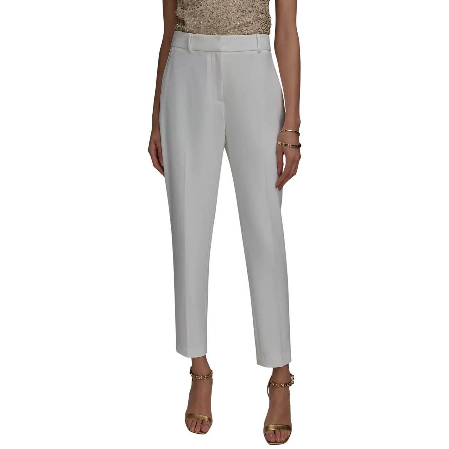 Donna Karan New York Women's Straight-Leg Pants in Cream