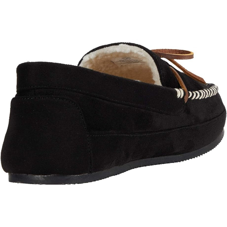 Polo Ralph Lauren Men's Markel V Microsuede Moccasin Slippers in Black, Size 12