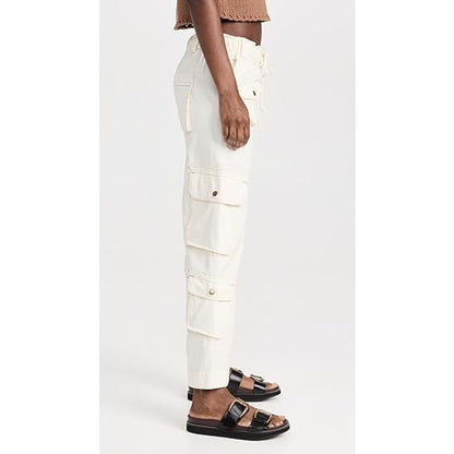 Free People Tahiti Cargo Pant In Ivory Tofu