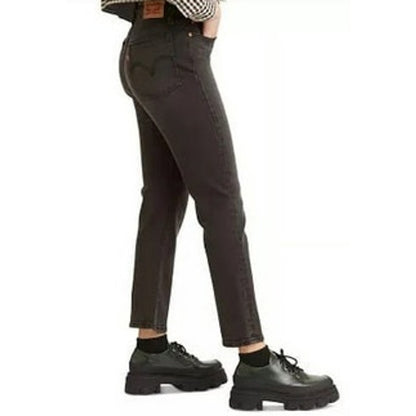 Levi's Released-Hem Straight Leg Jeans "Cut and Dry" in Black