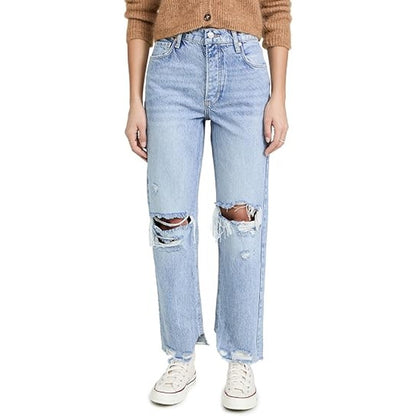 Free People Women's Tapered Baggy Boyfriend Jeans