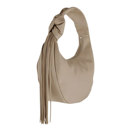 Reike Nen Women's Ivory Dal Mini Tassel Leather Shoulder Purse Bag