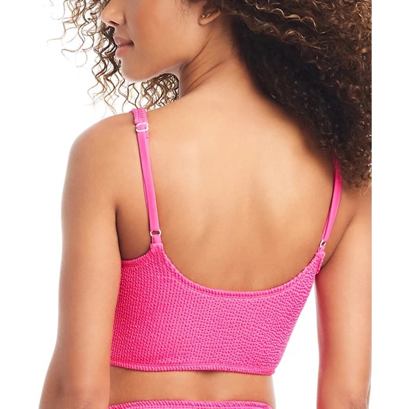 Bar III Women's Tank Bra Bikini Top Candy Kiss Pink