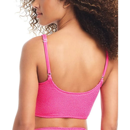 Bar III Women's Tank Bra Bikini Top Candy Kiss Pink