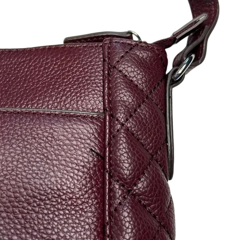 GIANI BERNINI, Quilted EW Leather Crossbody Wine