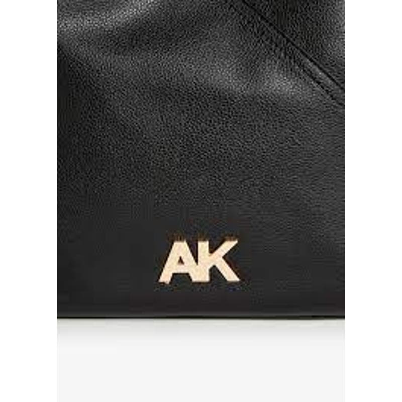 Anne Klein Pebbled Faux Leather Shoulder Bag Black