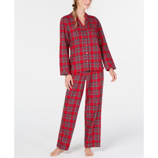 Family Pajamas Women's Cotton Plaid Pajamas Set Brinkley Plaid, Size Small