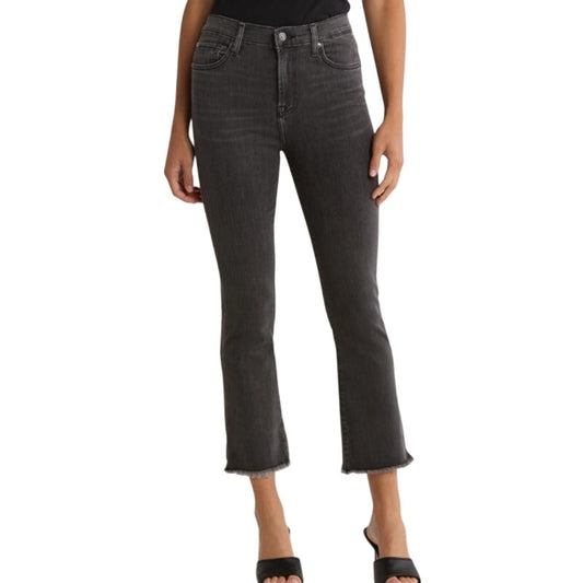 7 For All Mankind Women's High-Rise Slim-Fit Kick Jeans in Black Wash
