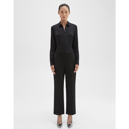 THEORY Treeca 4K Pull-On Pant in Double-Knit Jersey Black